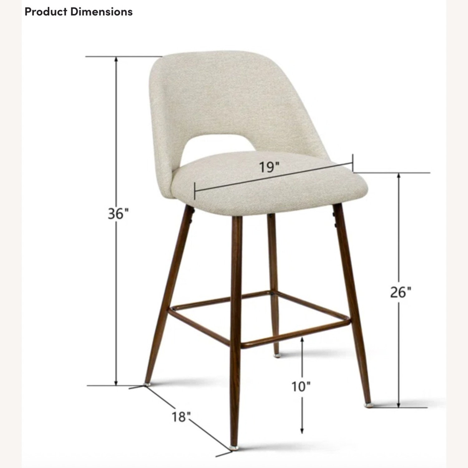 Neutral Upholstered Counter Stools - image-3