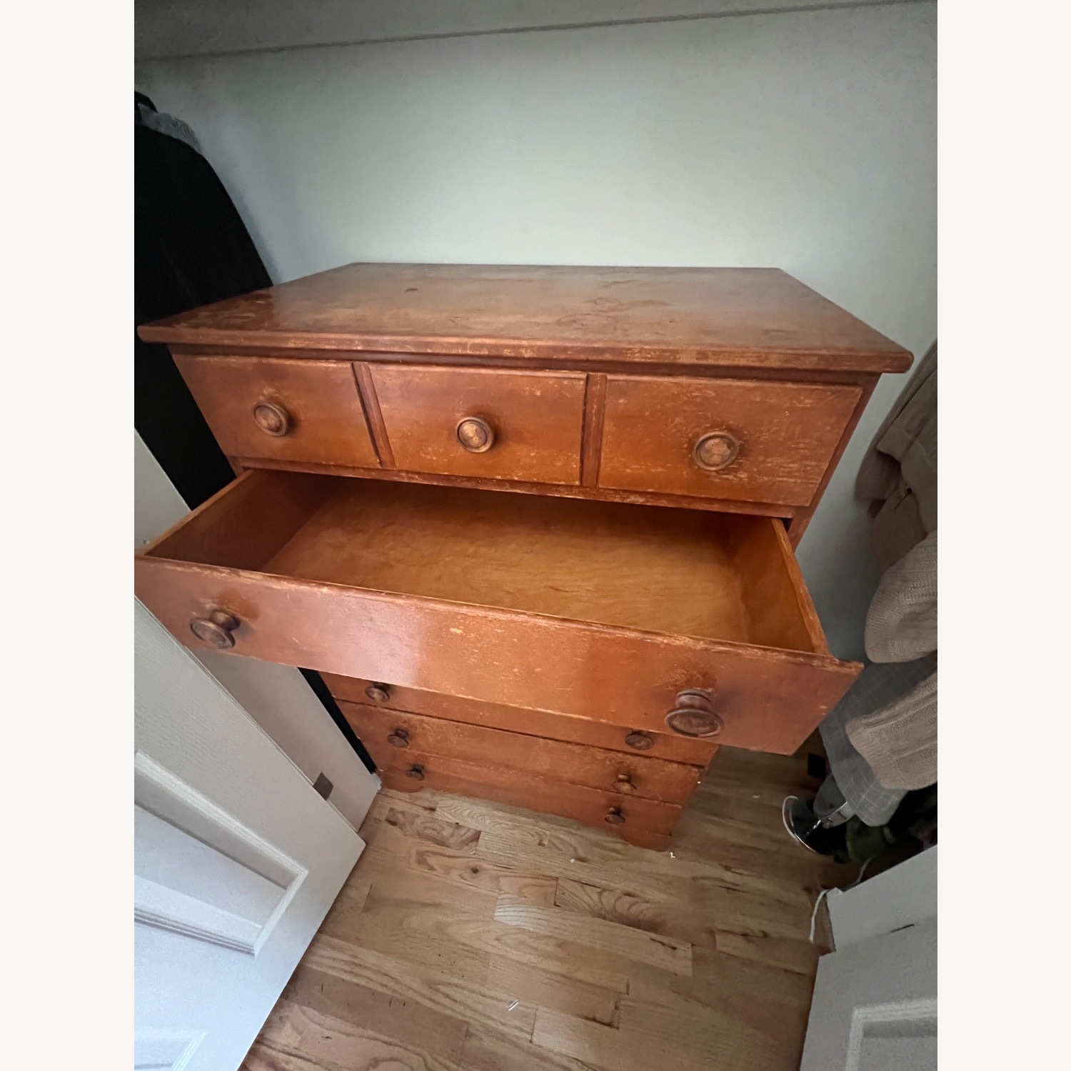 Ethan Allen Light Brown Oak Wood Armoire - image-3