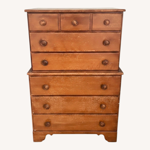 Used Ethan Allen Light Brown Oak Wood Armoire for sale on AptDeco