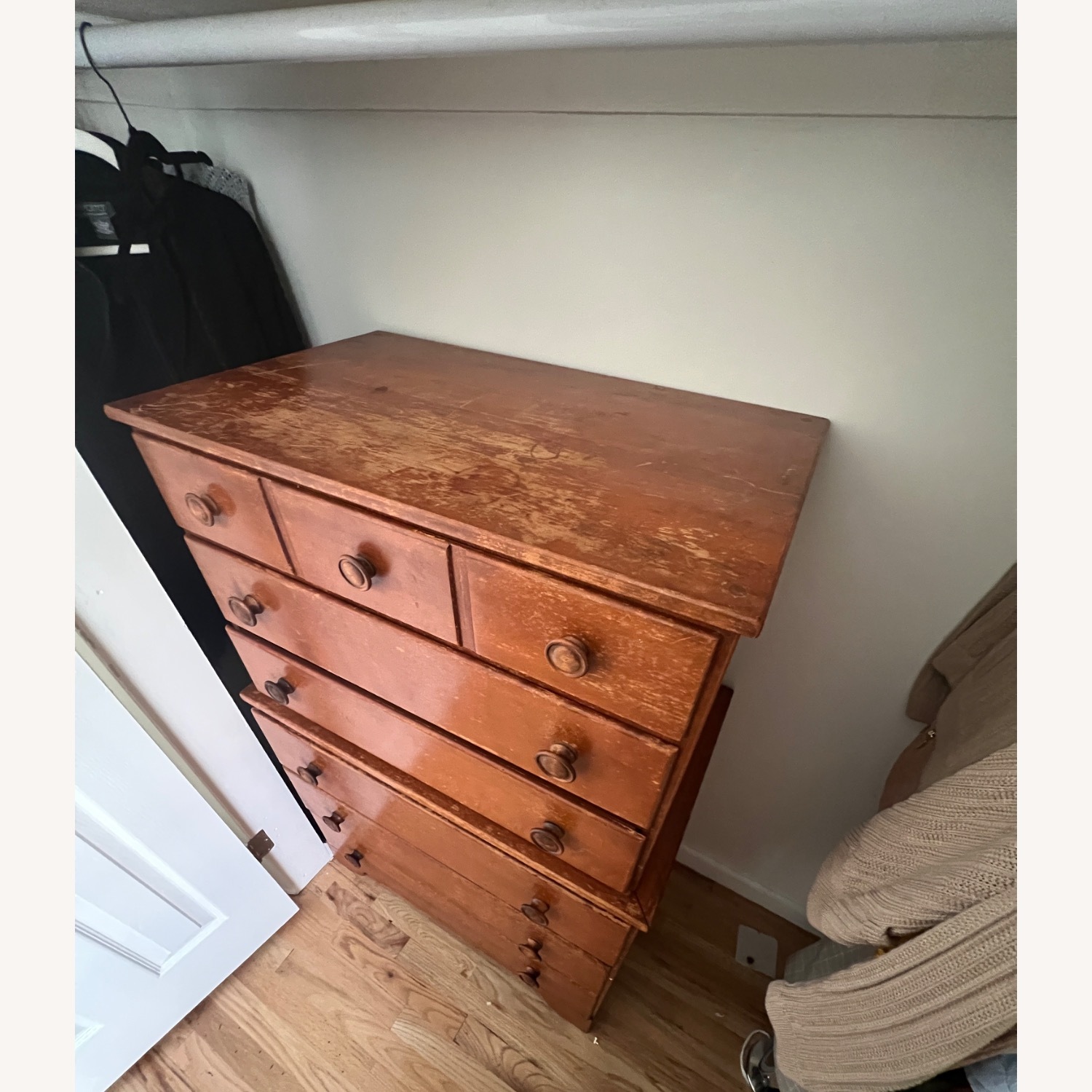 Ethan Allen Light Brown Oak Wood Armoire - image-2