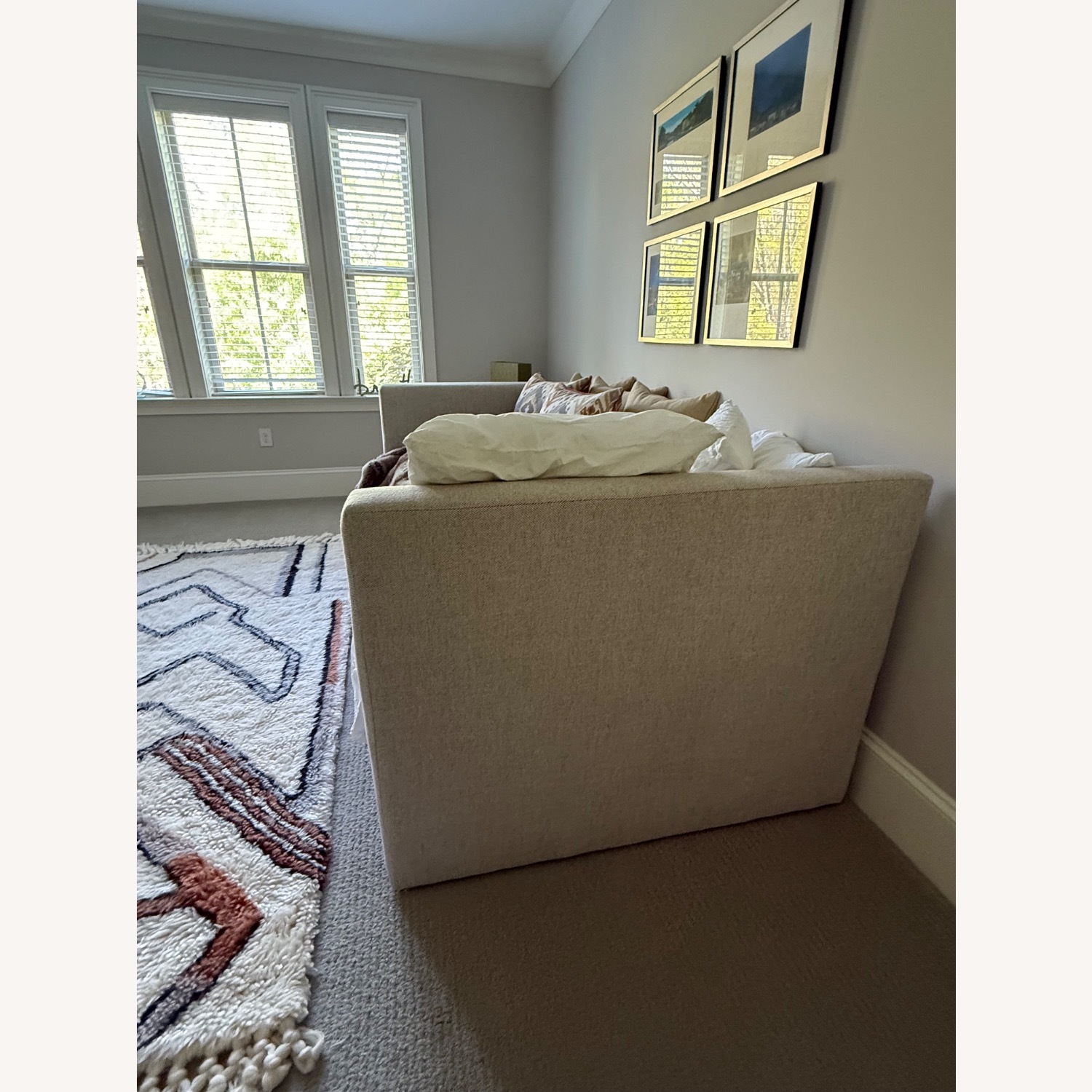West Elm Light Gray Fabric Daybed - image-3
