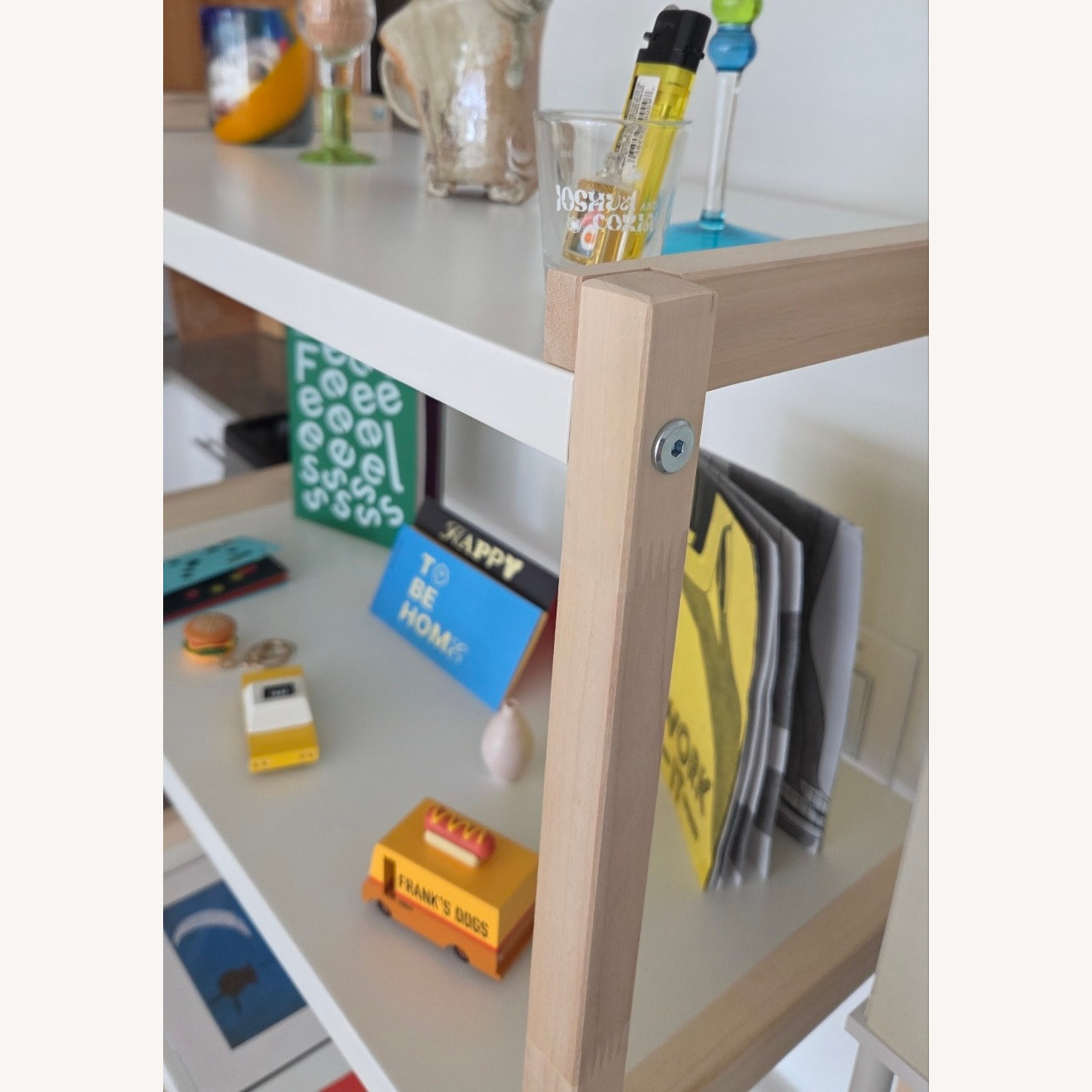 IKEA EKENABBEN White Wood Bookcase - image-3