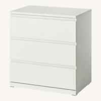 IKEA STORKLINTA White Wood Dresser