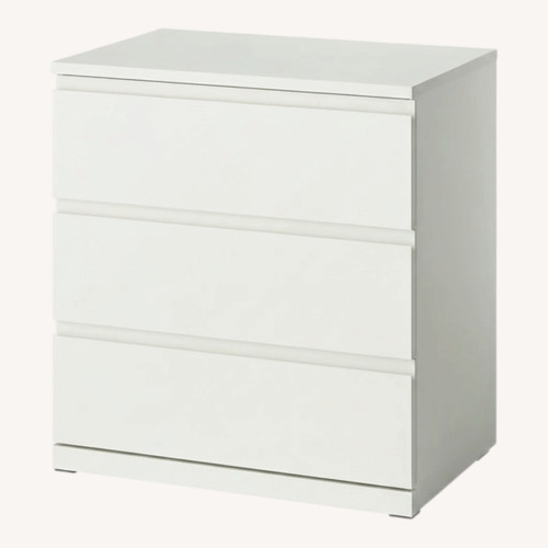 Used IKEA STORKLINTA White Wood Dresser for sale on AptDeco
