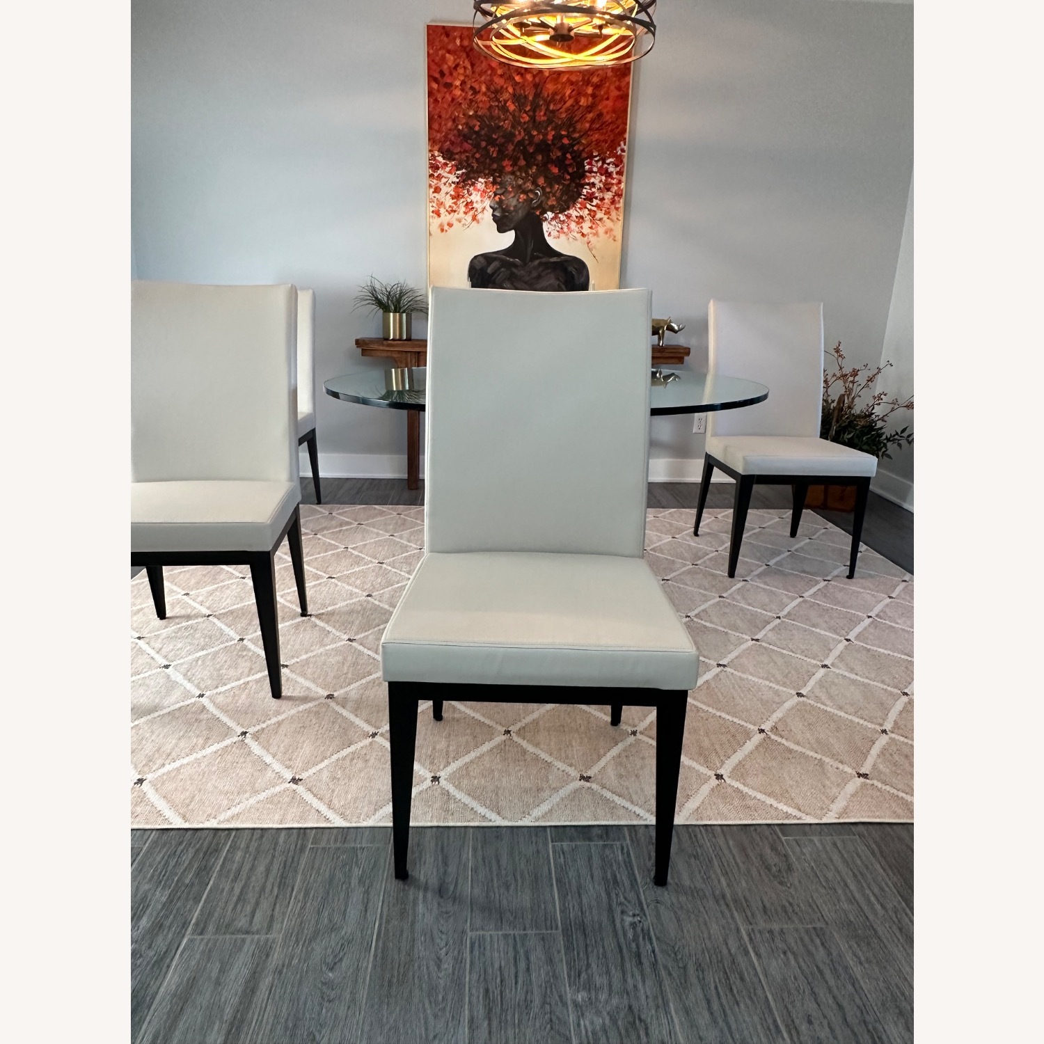 4 Faux Leather Amisco Dining Chairs - image-2