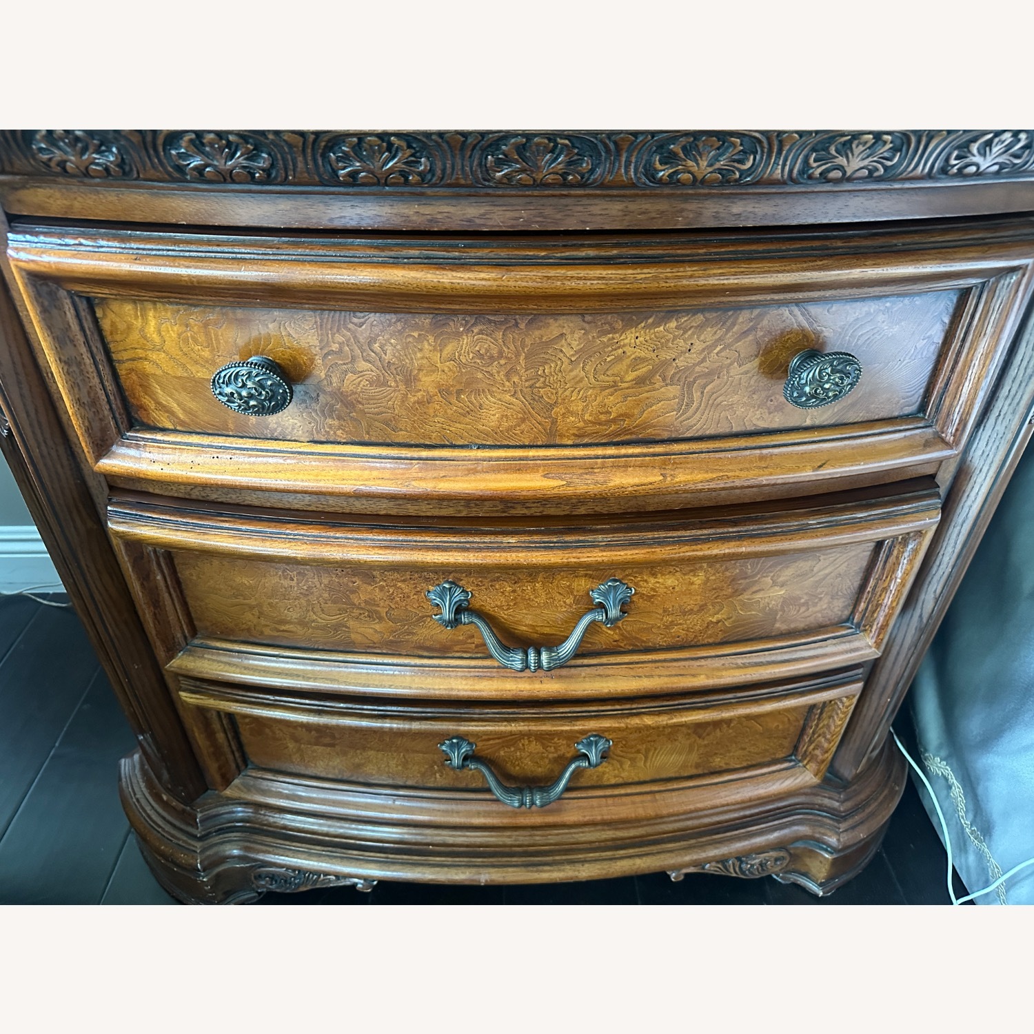 American Drew Dark Brown Wood Side Tables - image-2