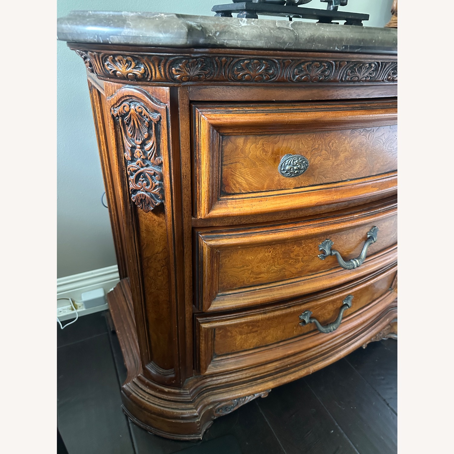 American Drew Dark Brown Wood Side Tables - image-3