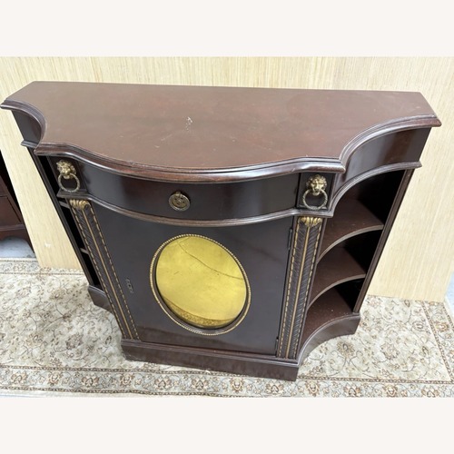Used Mahogany Credenza with Gold Mirrored Insert for sale on AptDeco