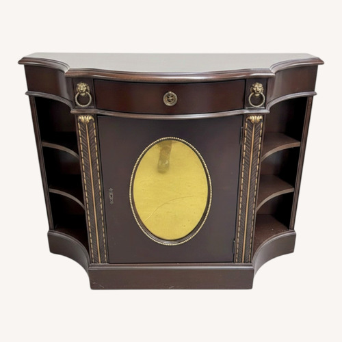 Used Mahogany Credenza with Gold Mirrored Insert for sale on AptDeco