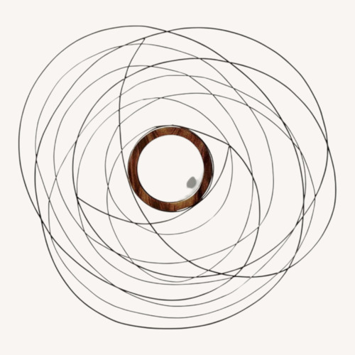 Used Copper Mirror Abstract for sale on AptDeco