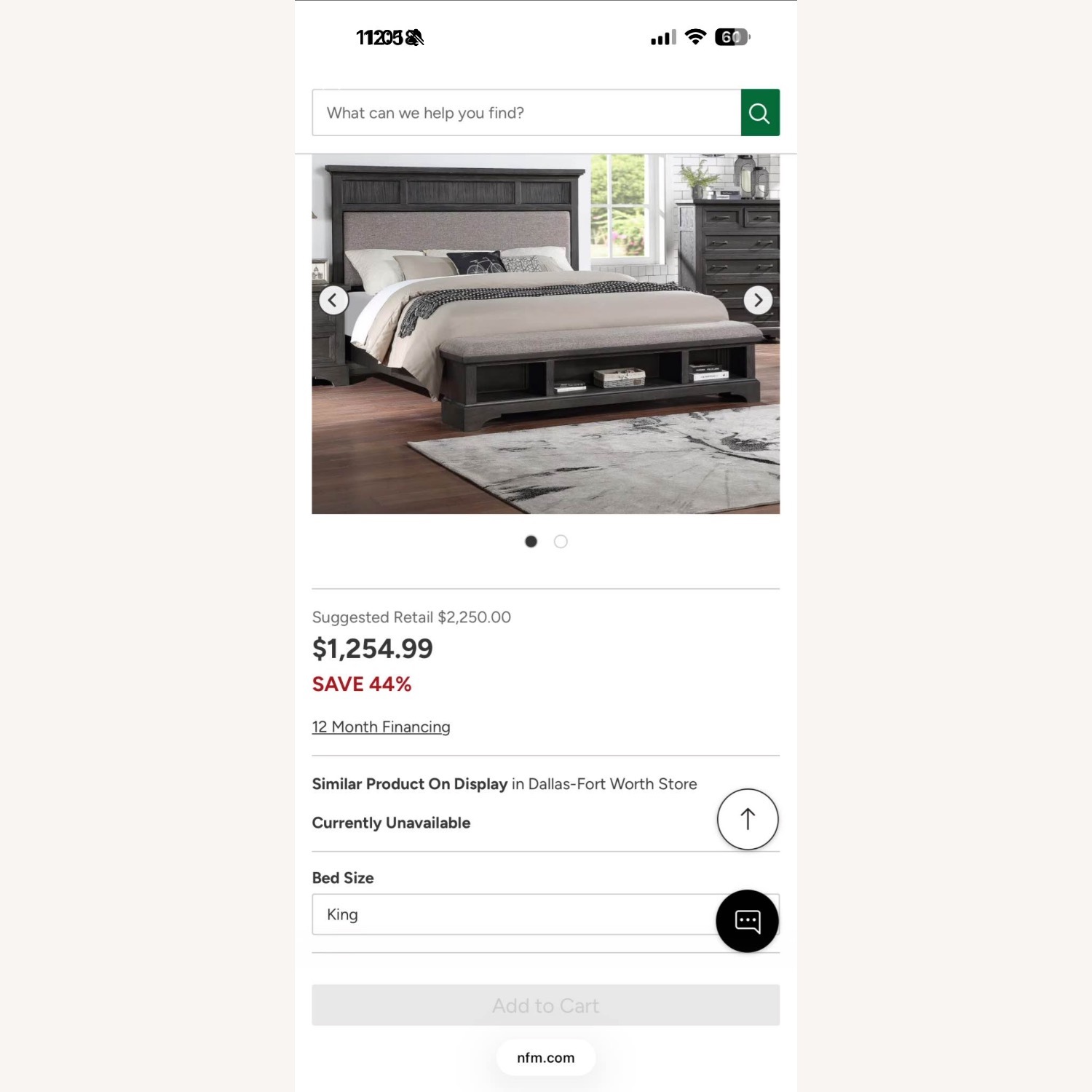 Frisco Gray Prescott King Bed - image-1