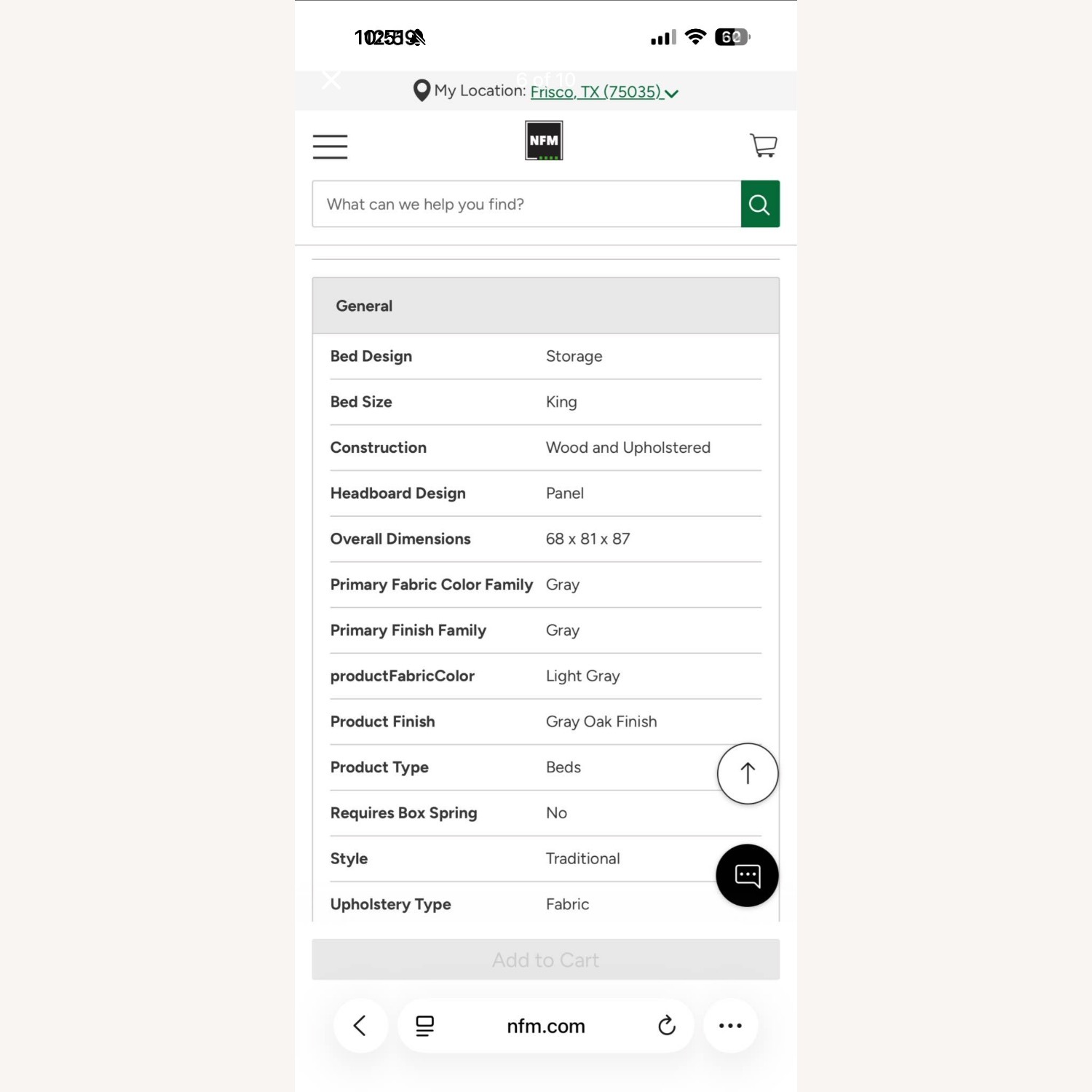 Frisco Gray Prescott King Bed - image-3