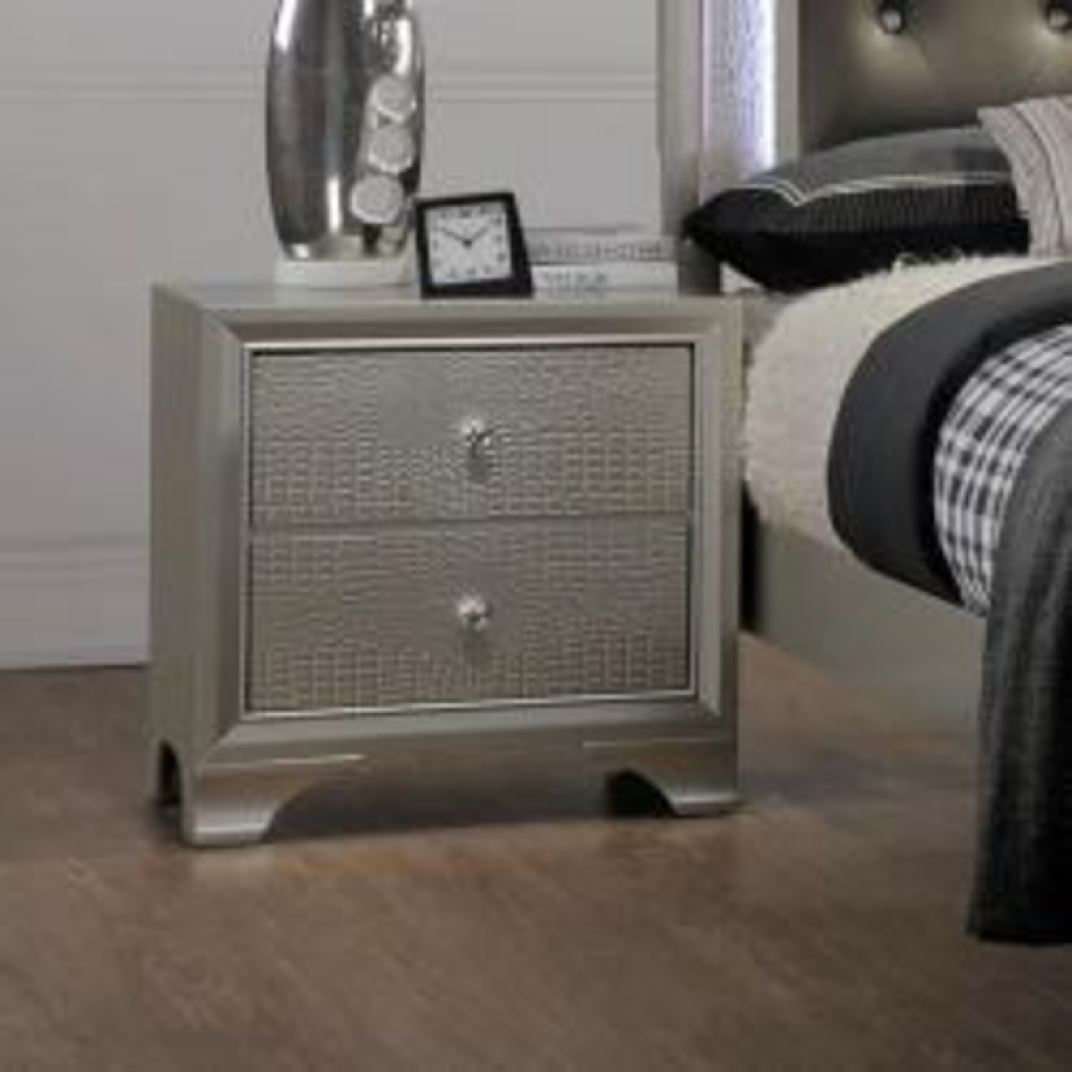 Ashley Furniture Dark Gray Wood Nightstand - image-4