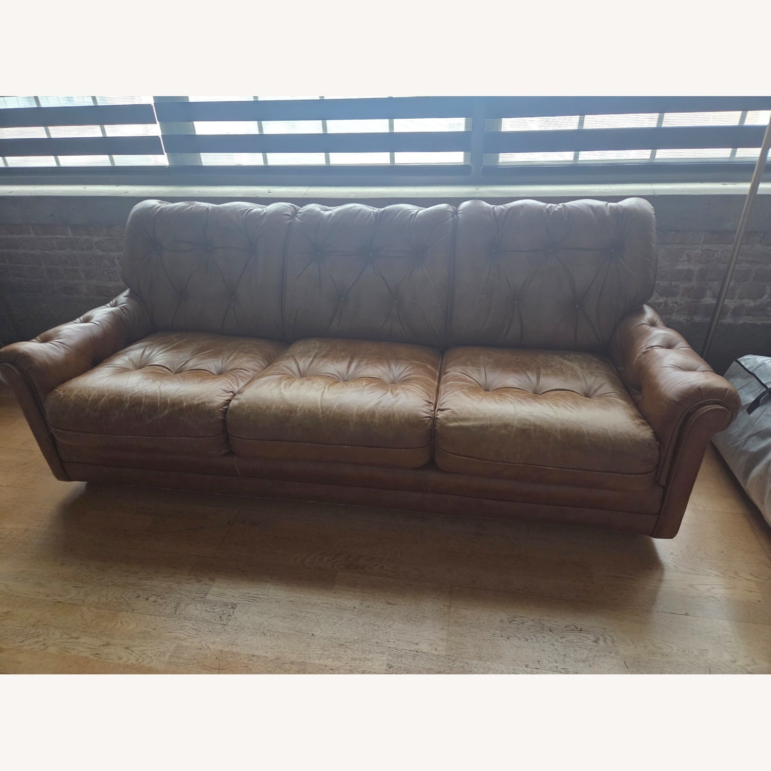 Brewster and Stroud Vintage Leather Couch - image-2