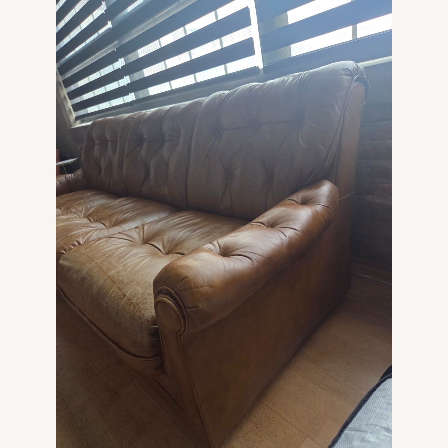Brewster and Stroud Vintage Leather Couch - image-1