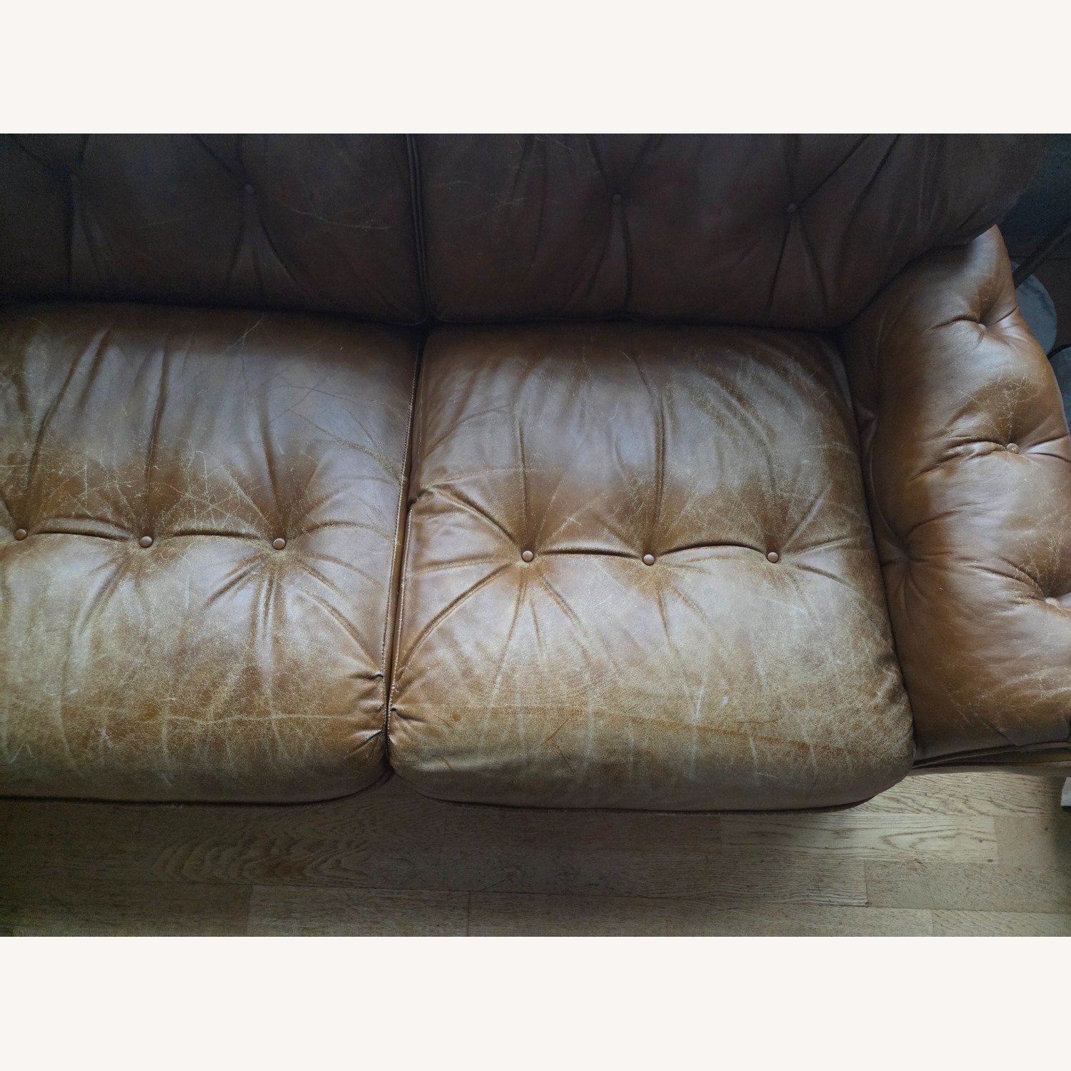 Brewster and Stroud Vintage Leather Couch - image-4