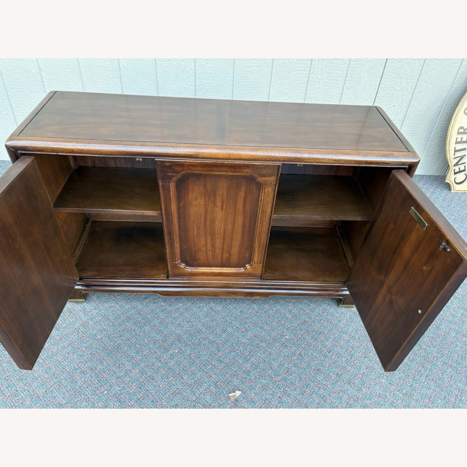 Walnut Buffet Sideboard Server Cabinet - image-8