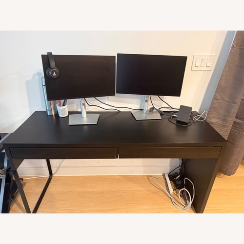 Used IKEA MICKE Dark Brown Desk for sale on AptDeco