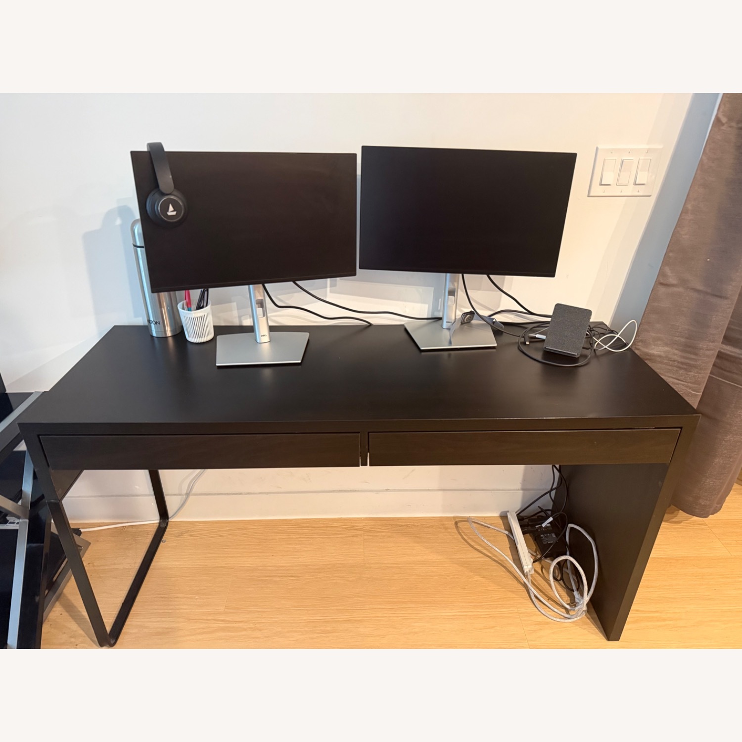 IKEA MICKE Dark Brown Desk - image-2