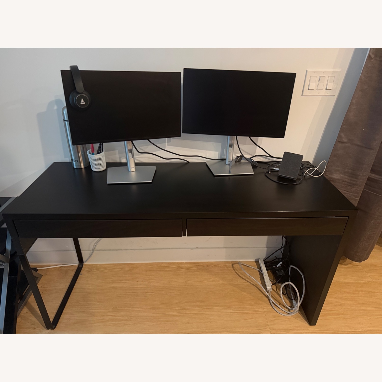 IKEA MICKE Dark Brown Desk - image-3