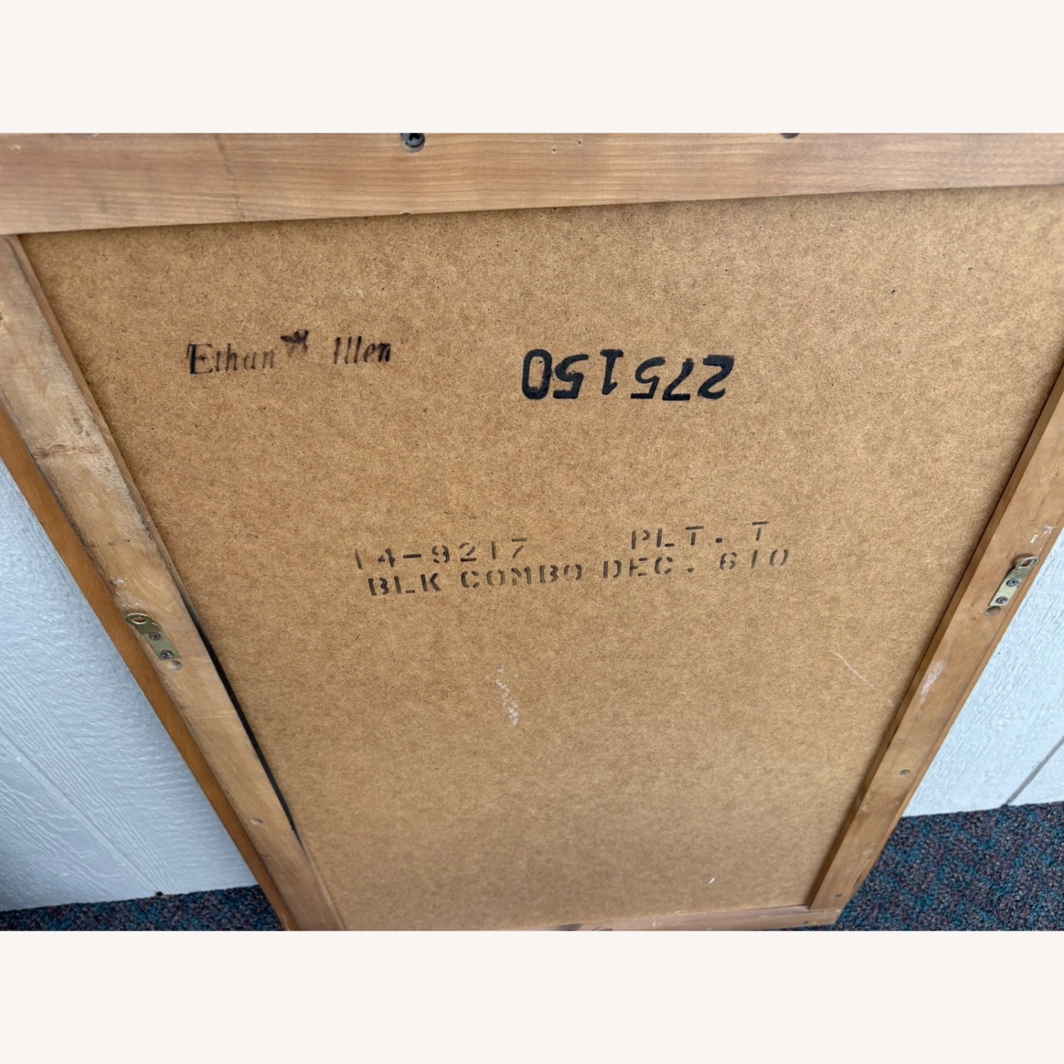 Ethan Allen Black Wood Sideboard With Mirror - image-6