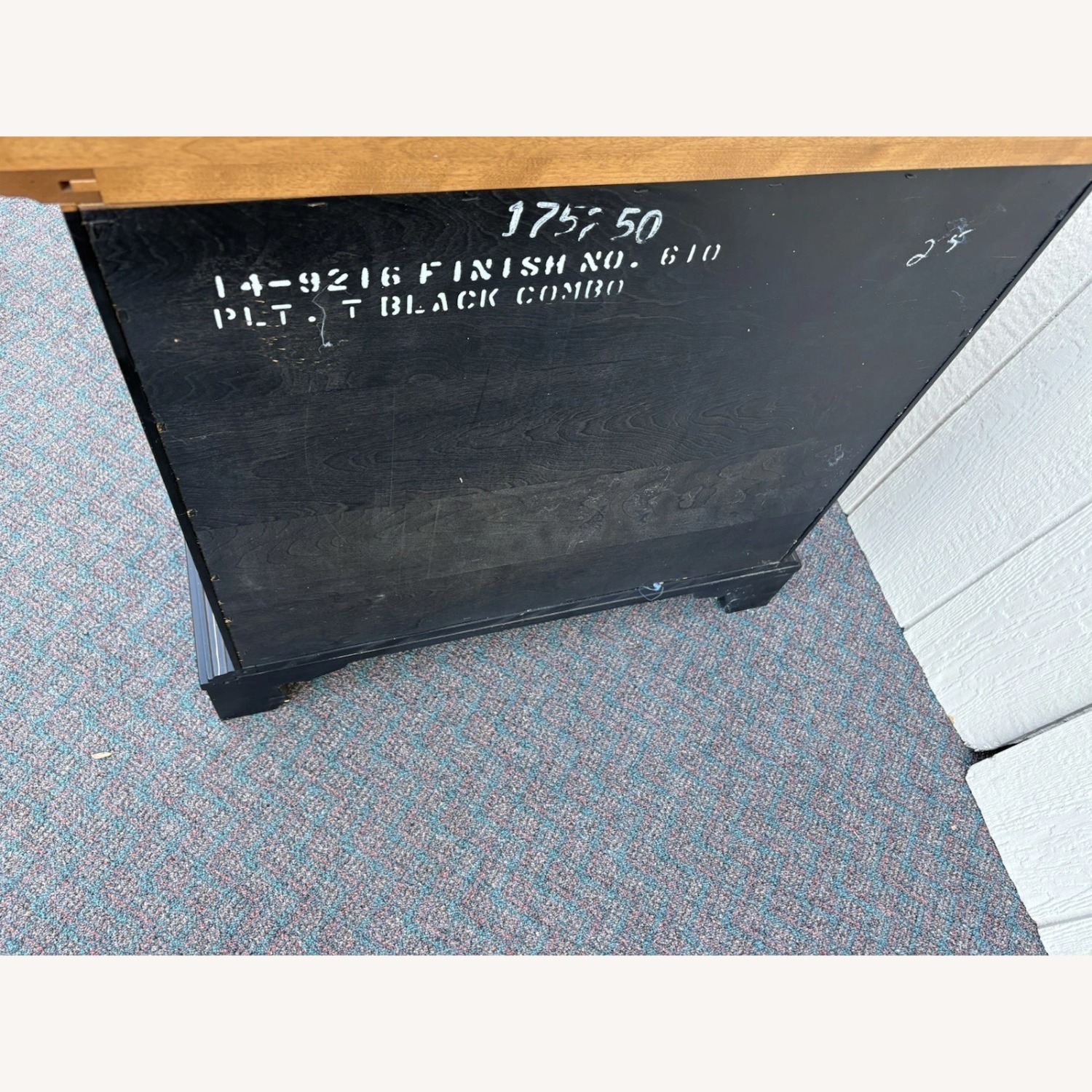 Ethan Allen Black Wood Sideboard With Mirror - image-11