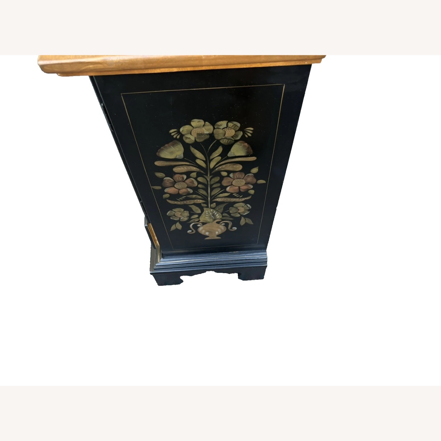 Ethan Allen Black Wood Sideboard With Mirror - image-4