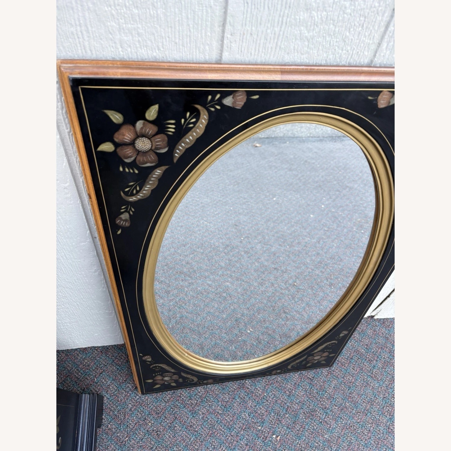 Ethan Allen Black Wood Sideboard With Mirror - image-5