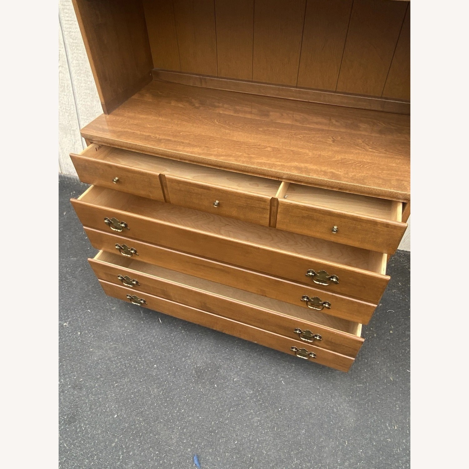 Ethan Allen Maple Cabinet with Bookcase Top - image-5