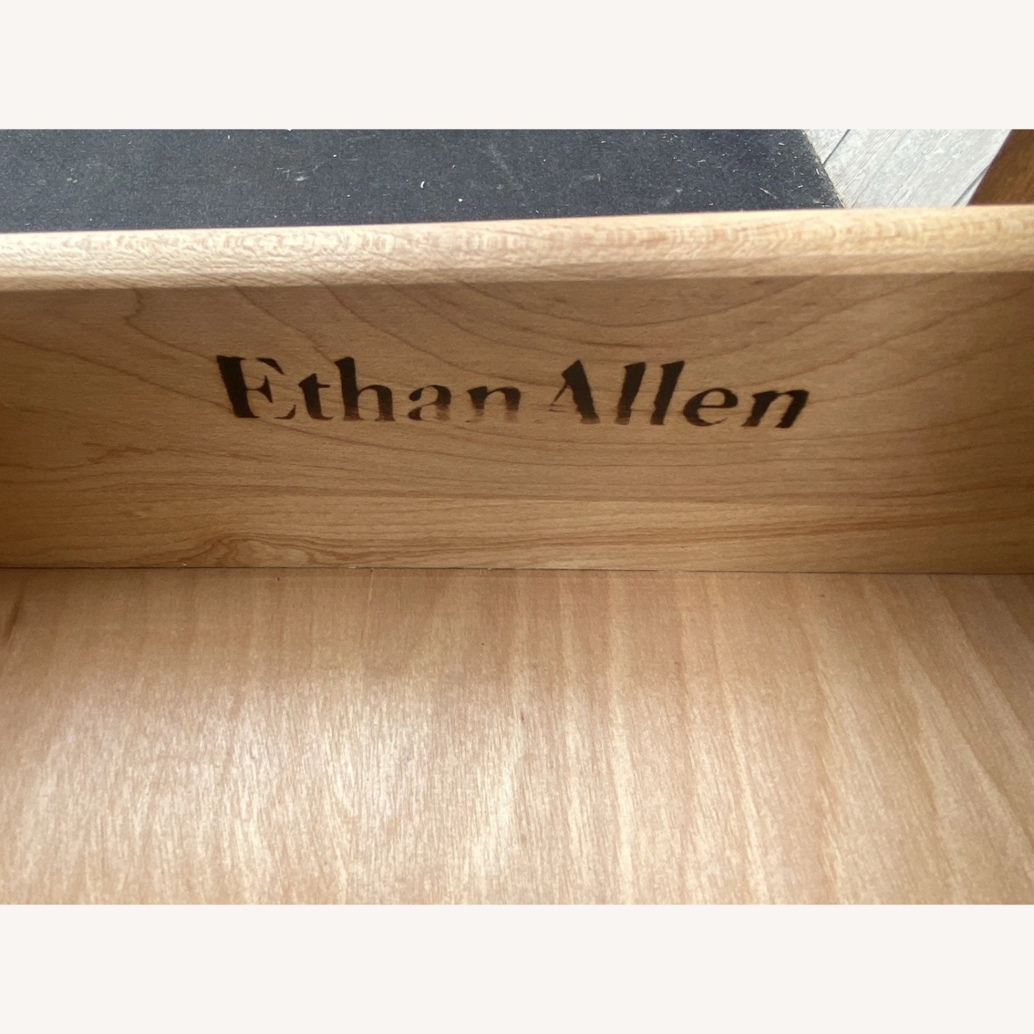 Ethan Allen Maple Cabinet with Bookcase Top - image-7