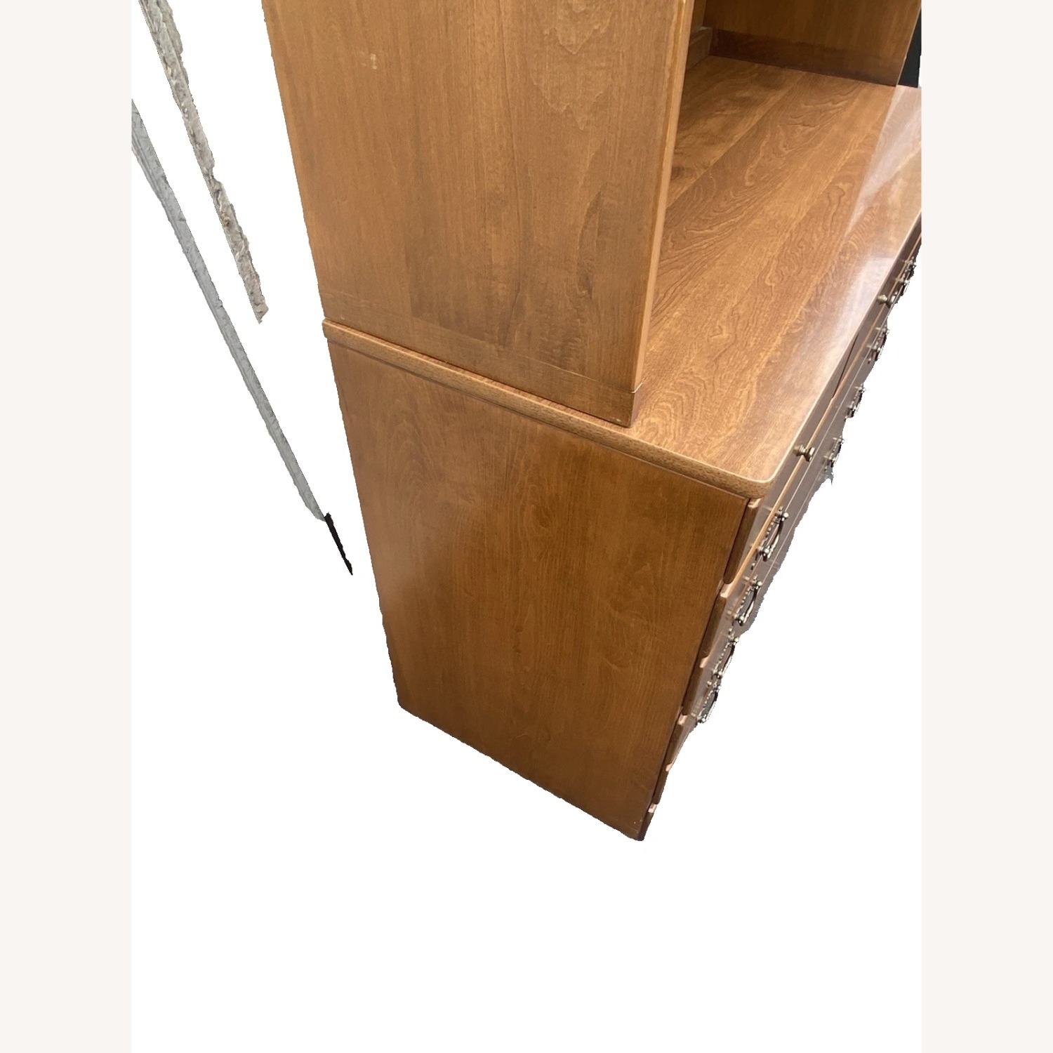 Ethan Allen Maple Cabinet with Bookcase Top - image-6