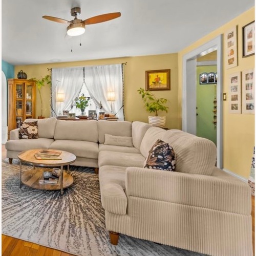 Used 101” Corduroy 5-seater Sectional with Ottoman  for sale on AptDeco