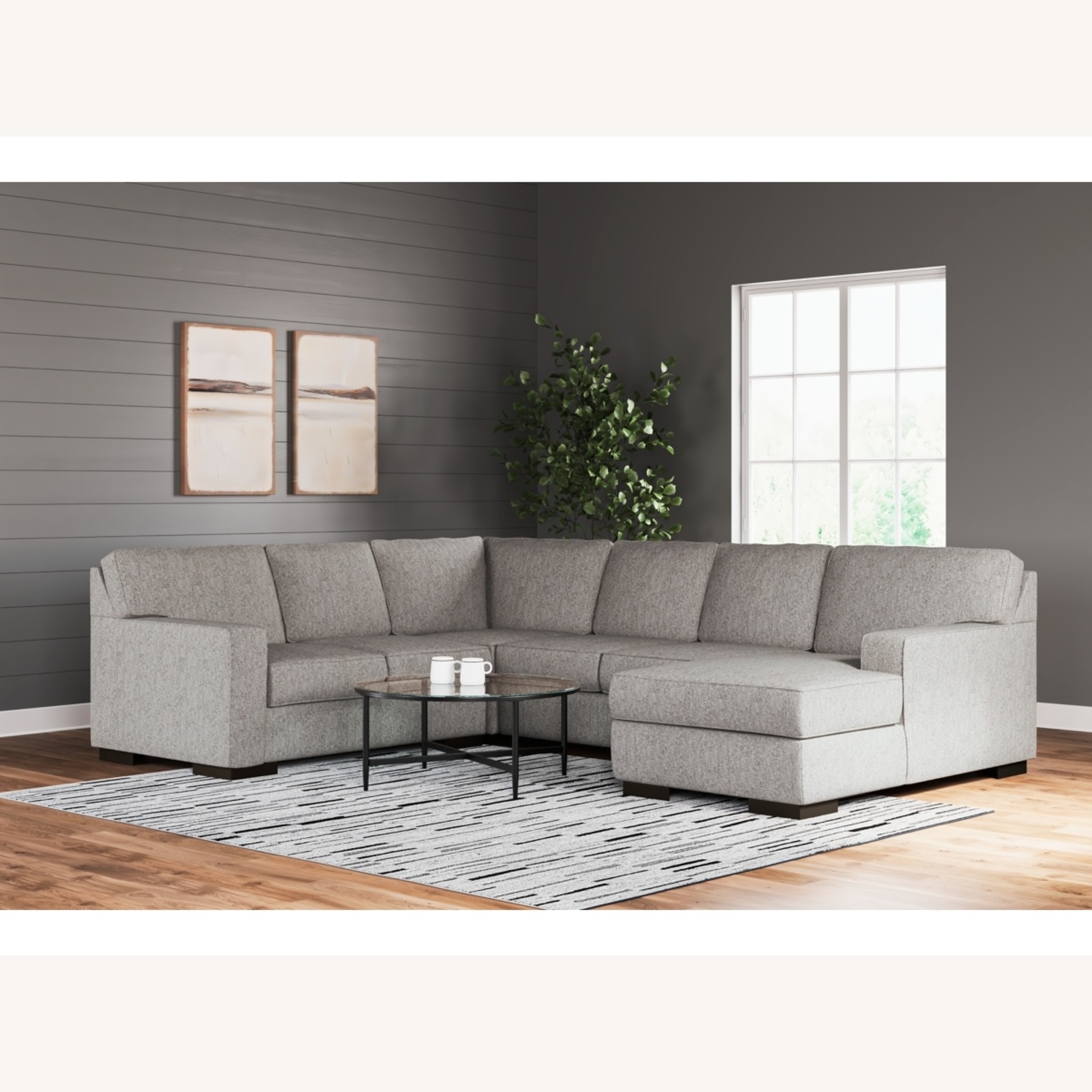 Ashley Furniture Ashlor Nuvella 4-Piece Sectional with Chaise - image-5
