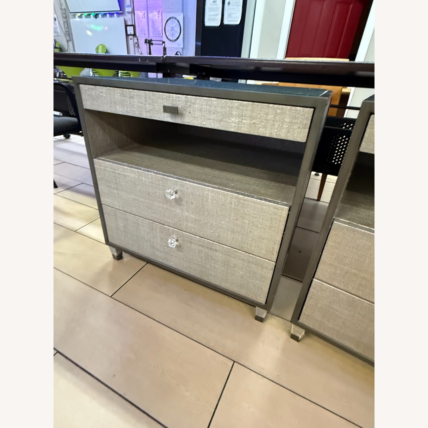 Global Views Ann Gish Light Gray Wood Nightstands - image-5