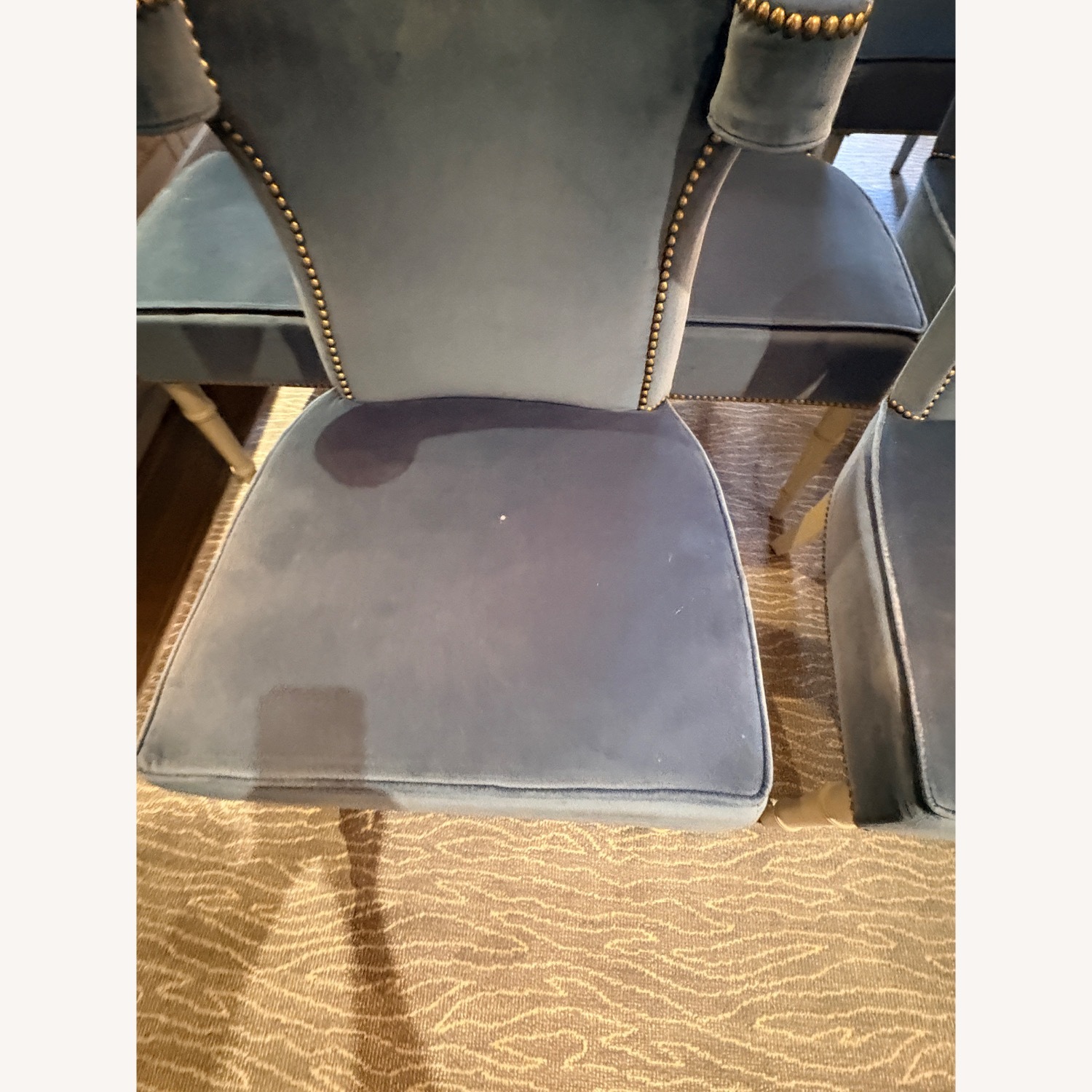 Ballard Designs Blue Dining Chairs - image-9