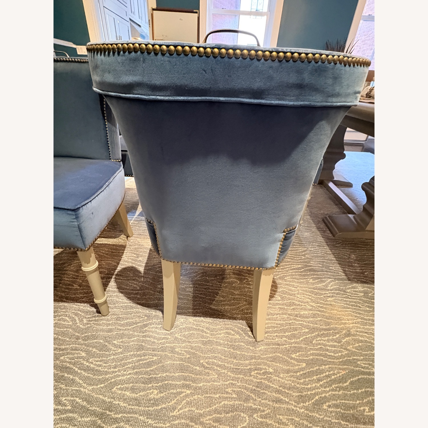 Ballard Designs Blue Dining Chairs - image-6