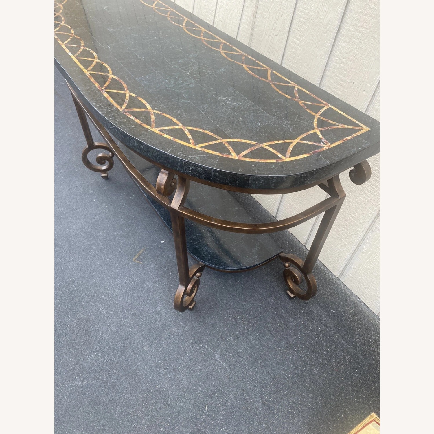  Marble Top Console Table Stand Sideboard Server - image-5