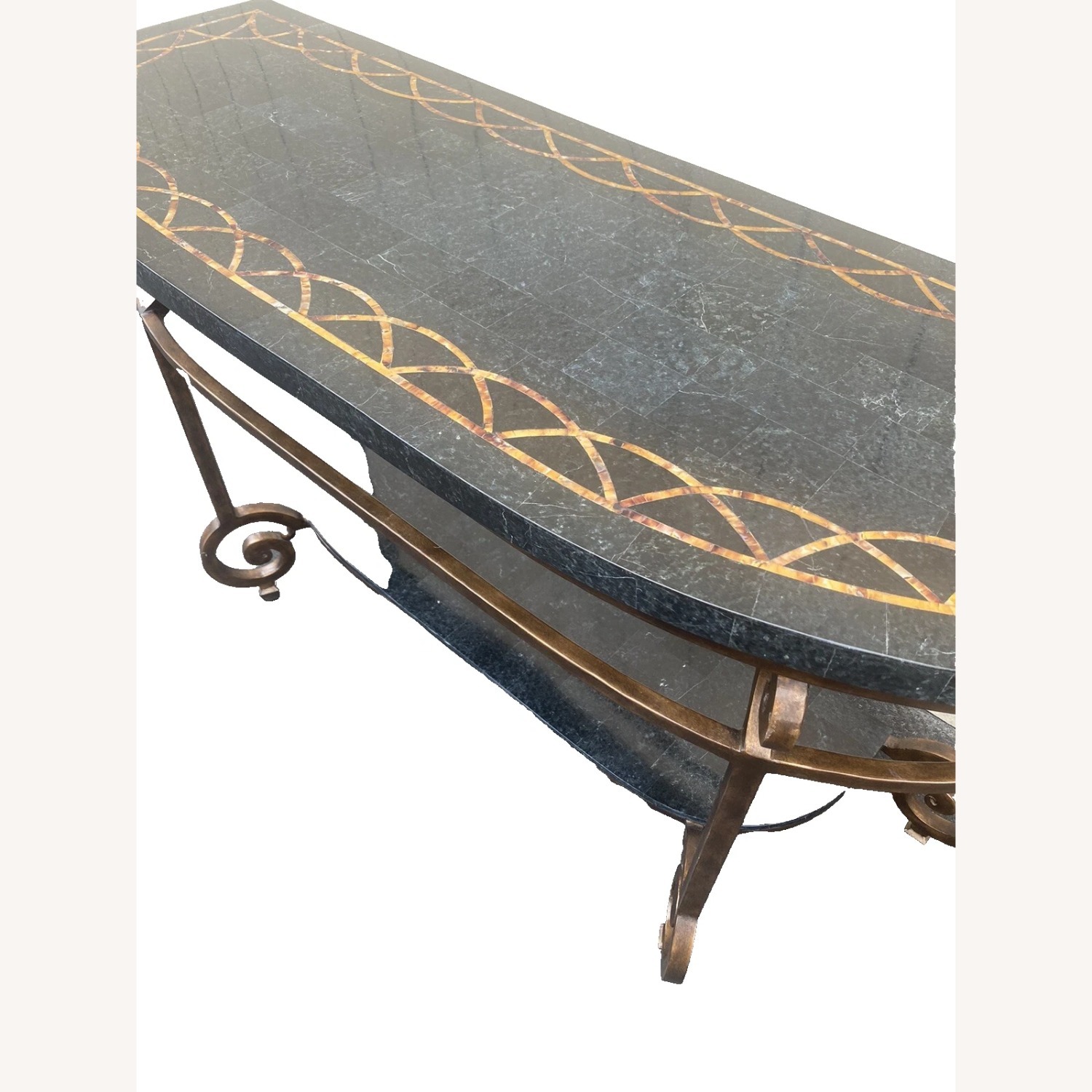  Marble Top Console Table Stand Sideboard Server - image-3