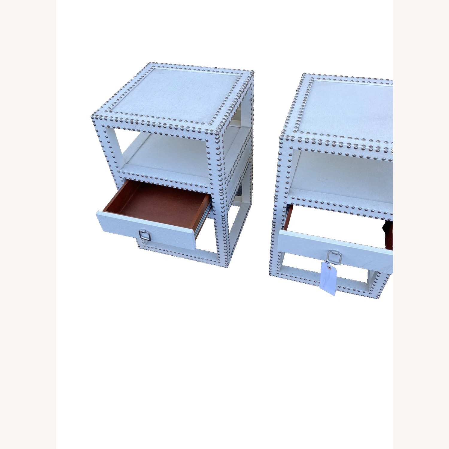 Pair Decorator Modern Nightstand End Table Stand - image-4