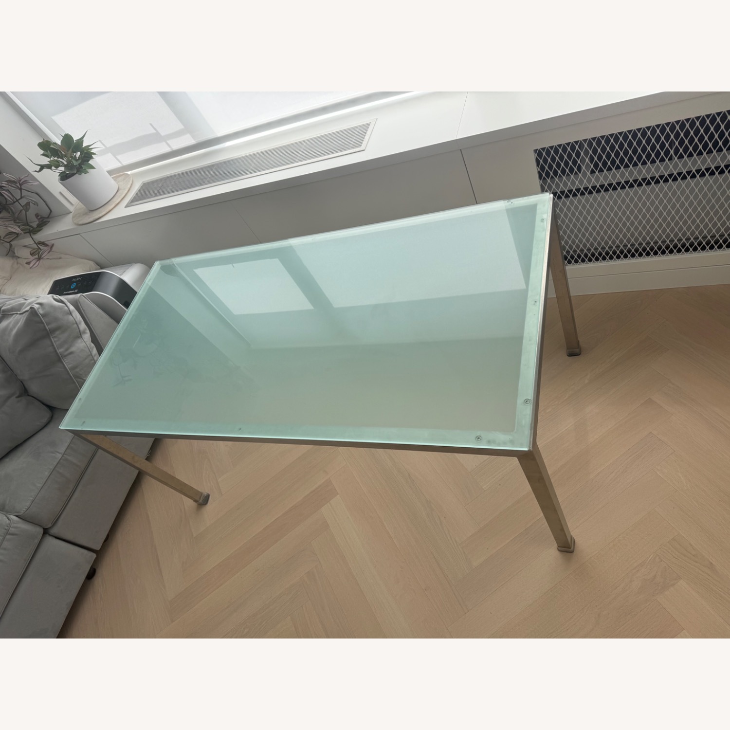 Room & Board Parsons Steel & Glass Dining Table - image-3