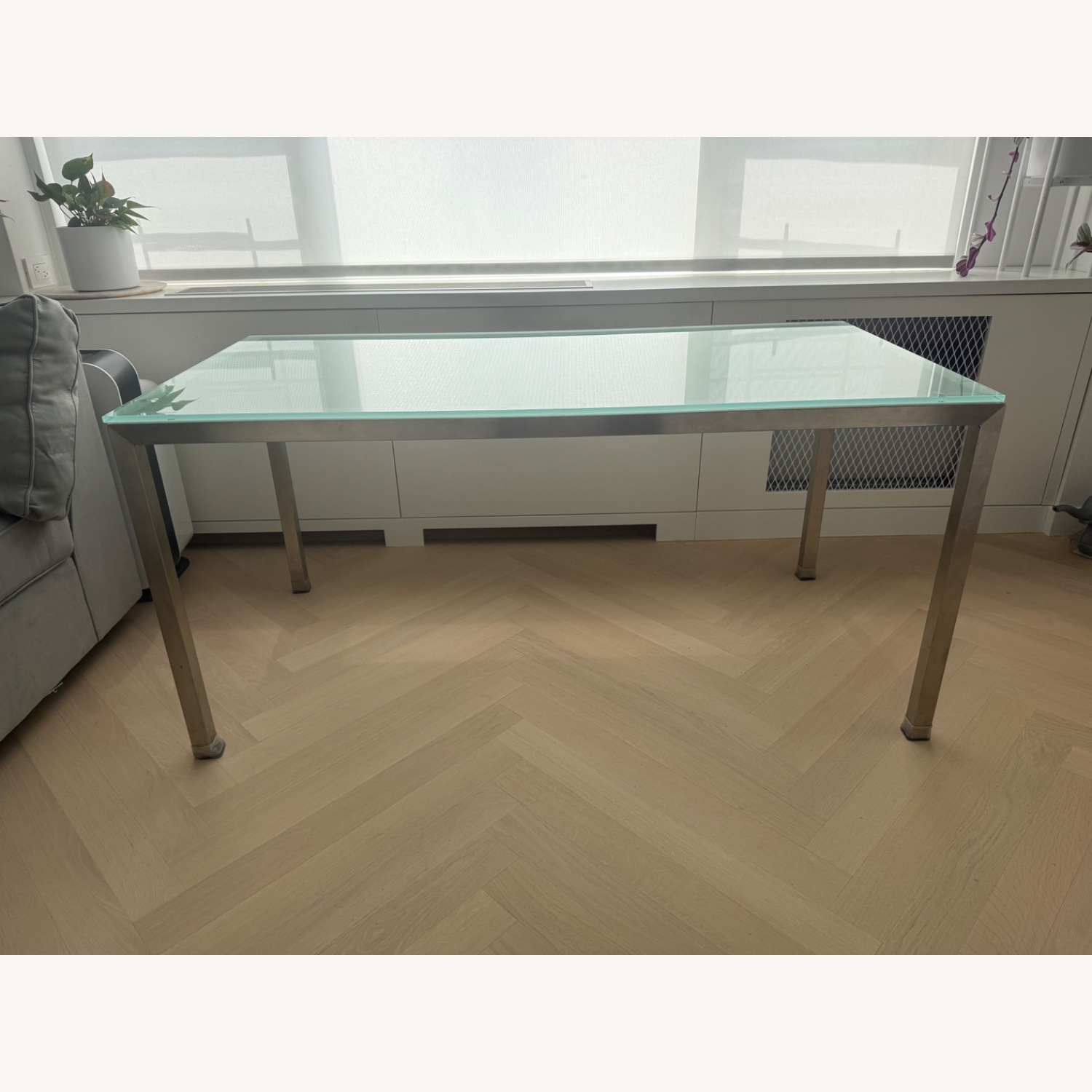 Room & Board Parsons Steel & Glass Dining Table - image-2