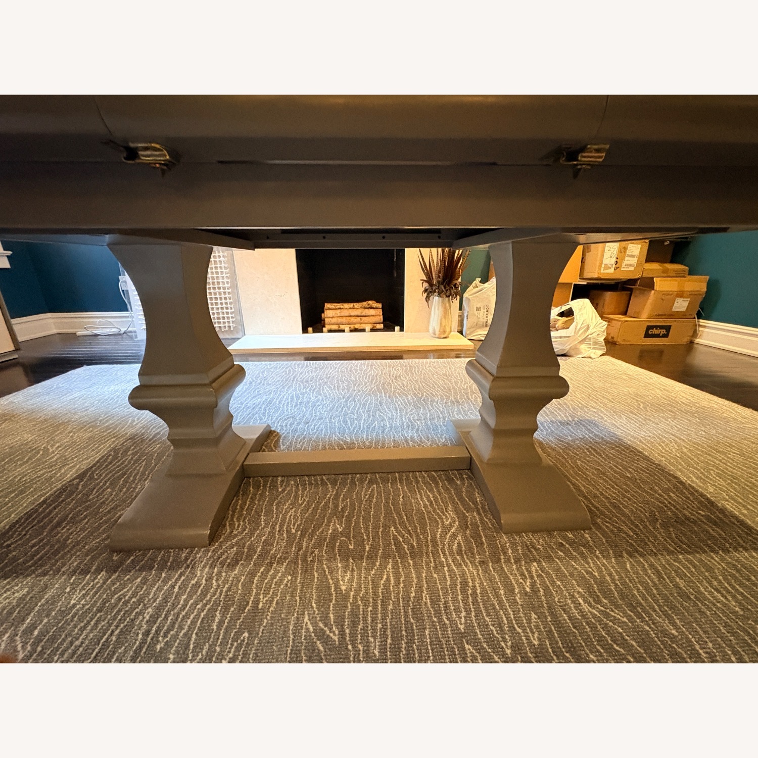 Grey Pedestal Table - image-4