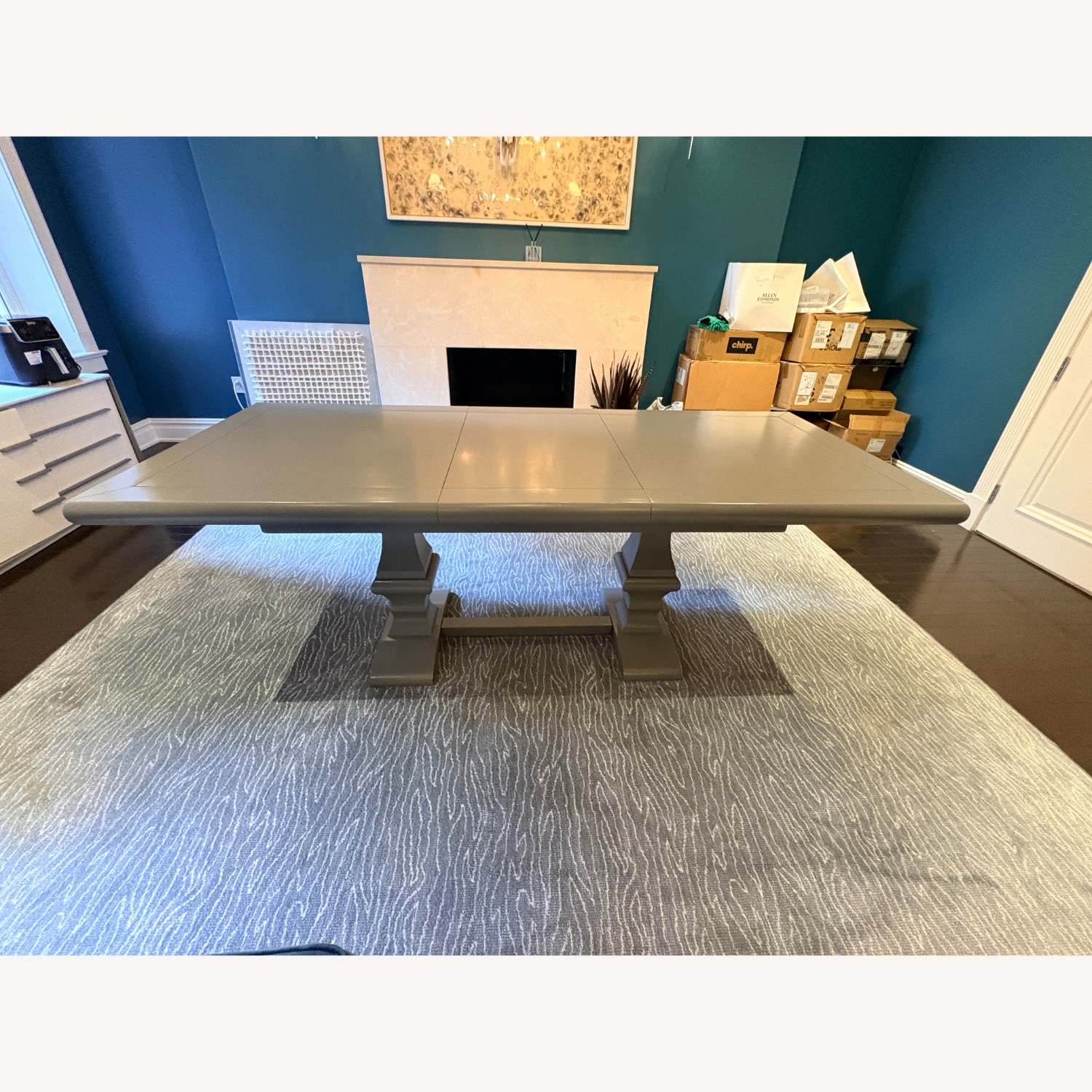 Grey Pedestal Table - image-2