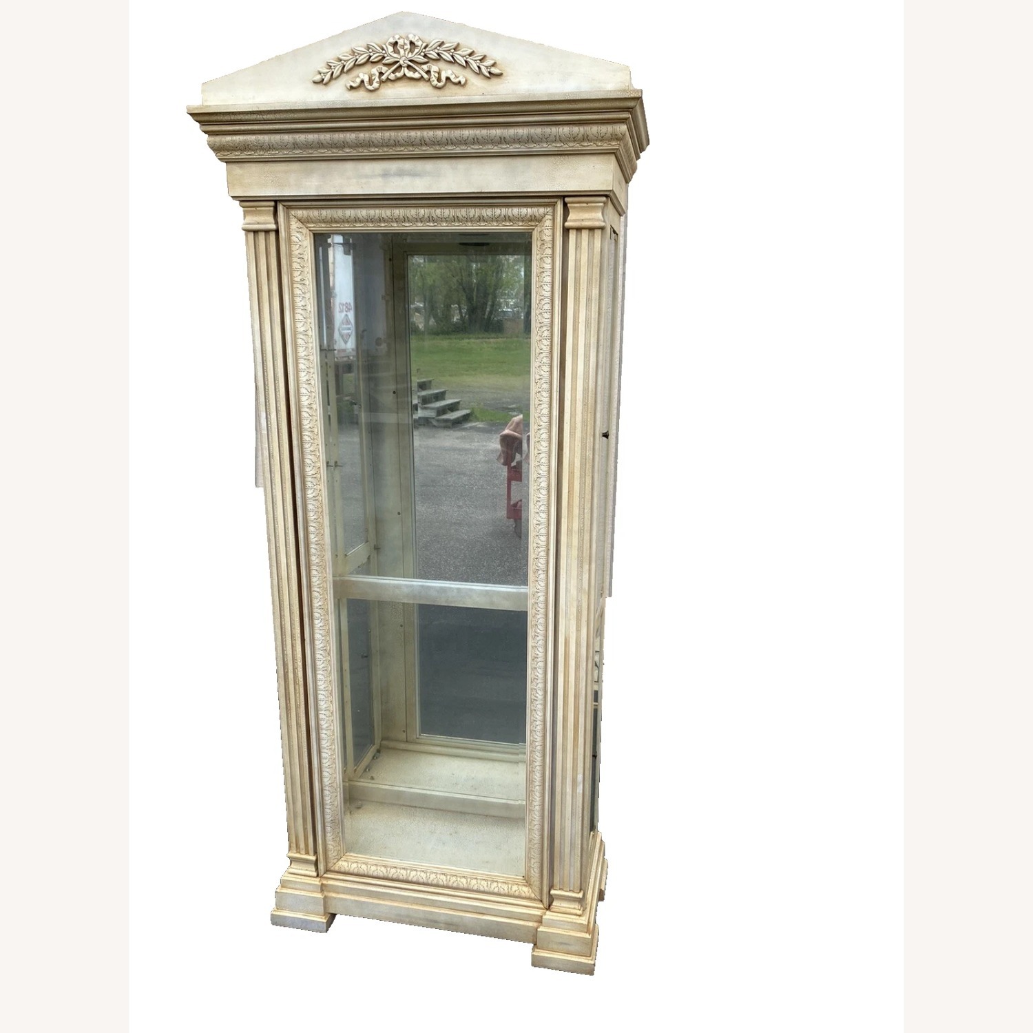 Modern White Curio China Cabinet - image-1