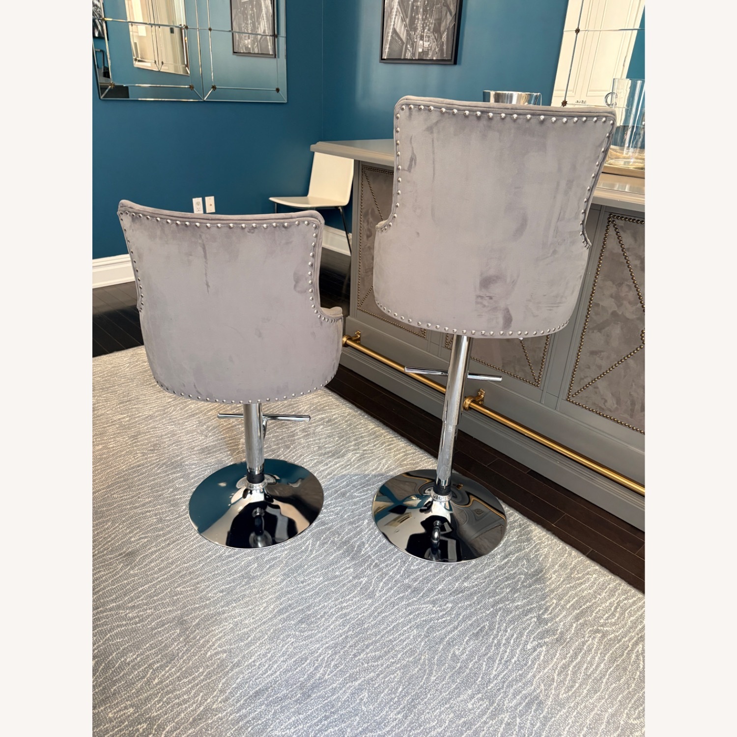 One King's Lane Gray Barstools - image-4