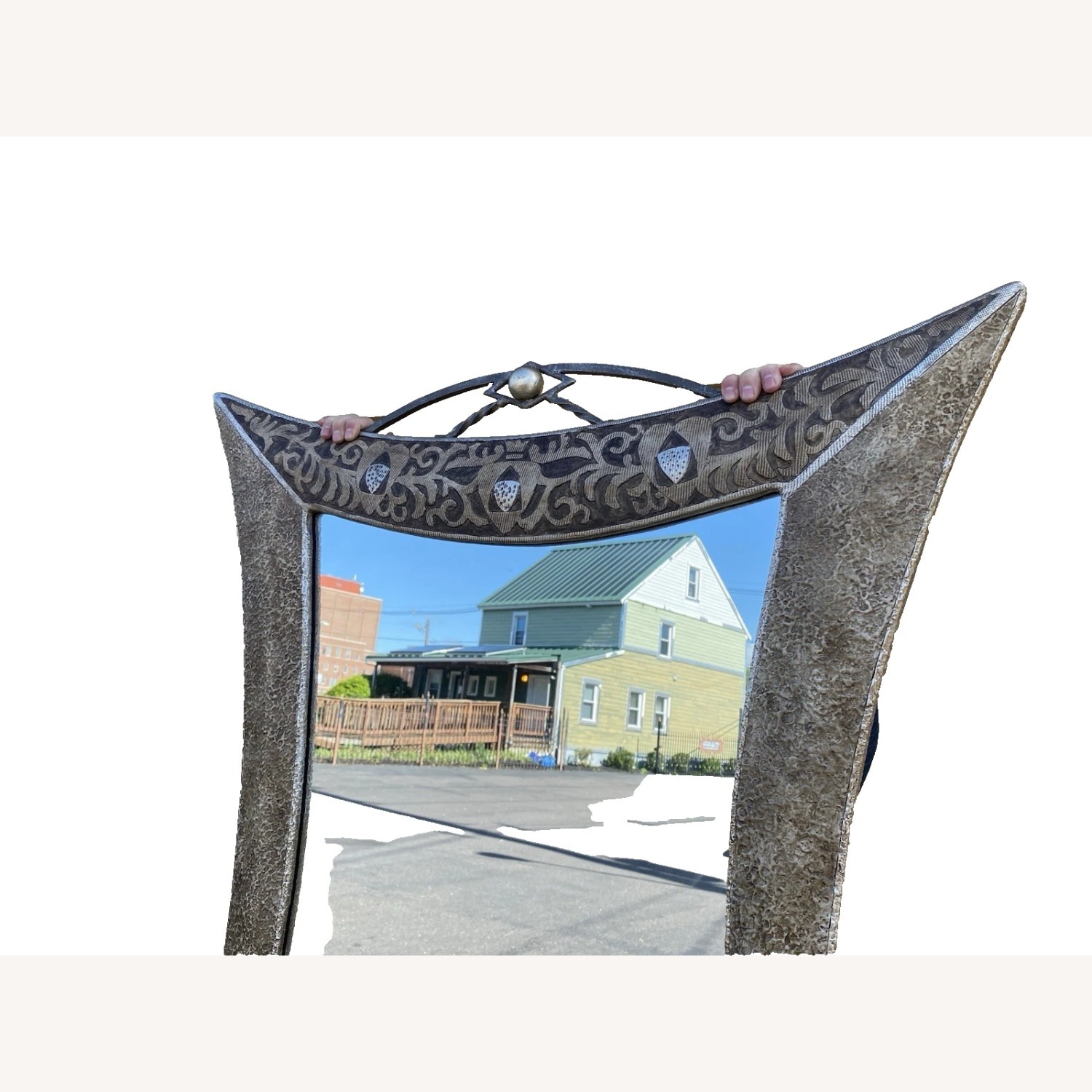 Modern Console Hall Table with Mirror - image-3