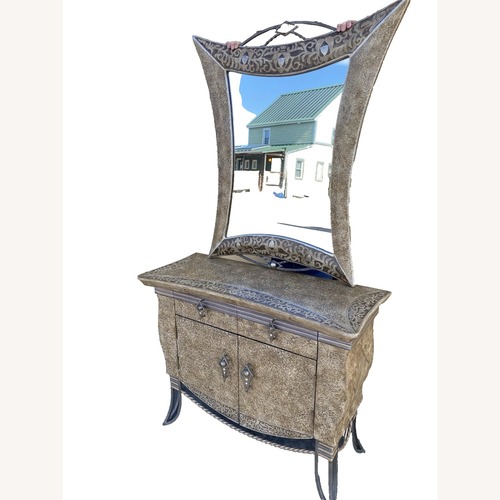 Used Modern Console Hall Table with Mirror for sale on AptDeco