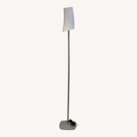 Hubbardton Forge Stasis Silver Glass Floor Lamp