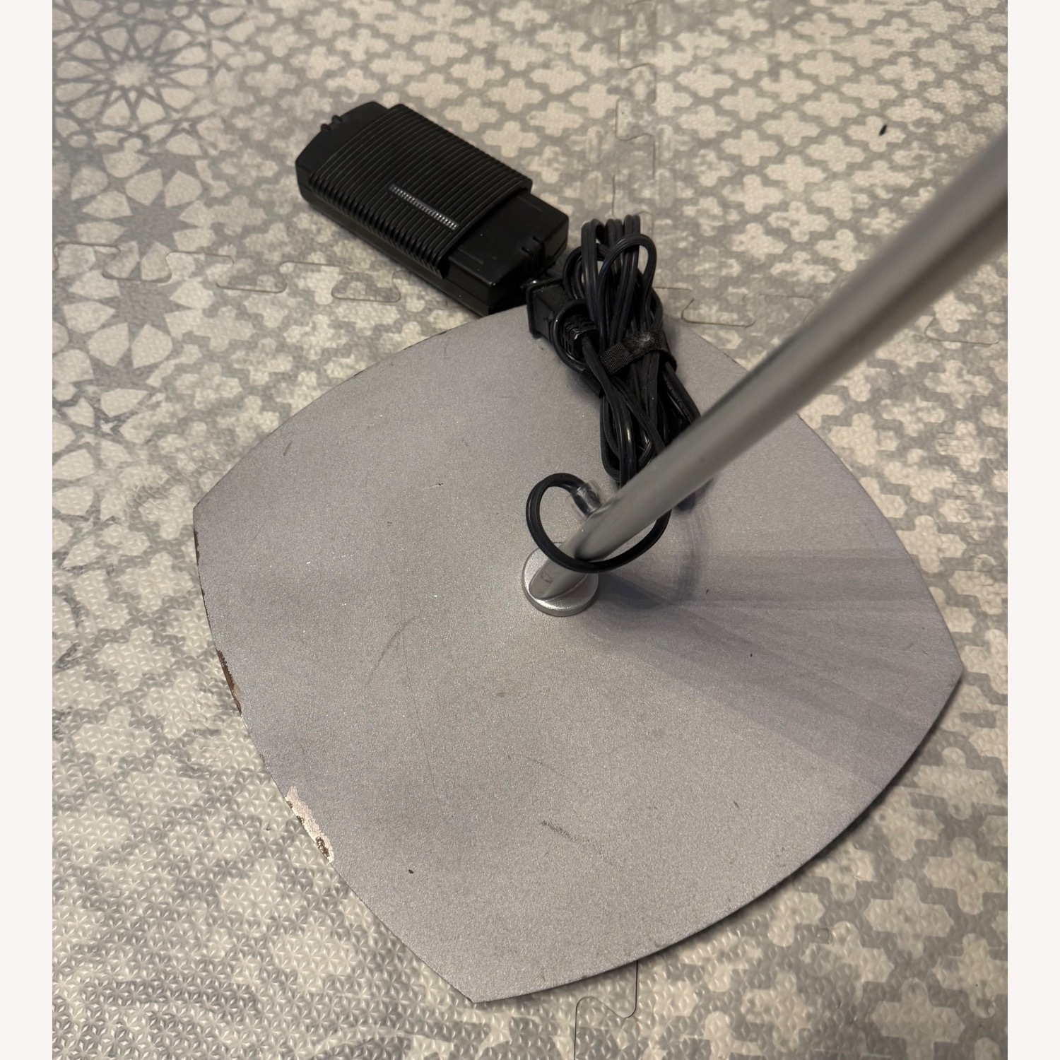 Hubbardton Forge Stasis Silver Glass Floor Lamp - image-3