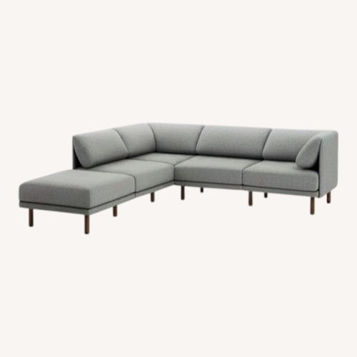 Used Burrow Range Light Gray Sectional Sofas+Sleep Kit for sale on AptDeco